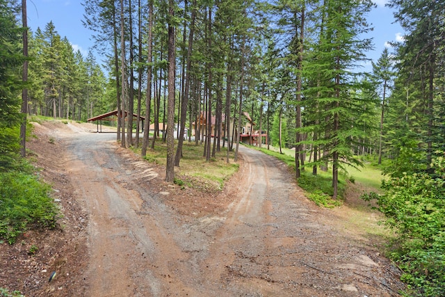 1157 Orin-Rice Rd, Colville, WA 99114 - view of dirt / gravel driveway with a forest view