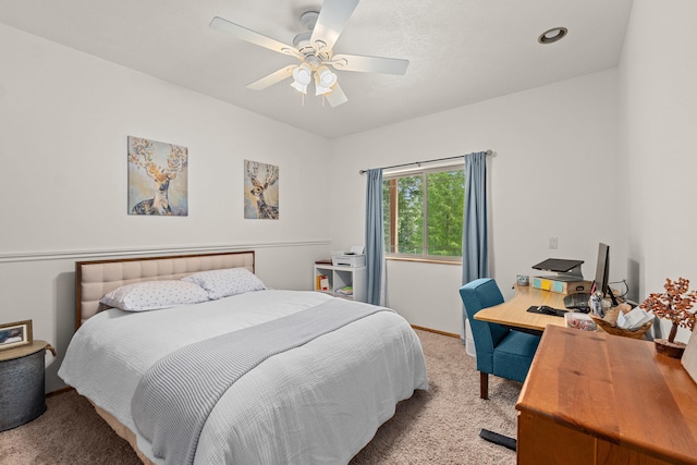 1157 Orin-Rice Rd, Colville, WA 99114 - bedroom with carpet floors, an office area, and a ceiling fan