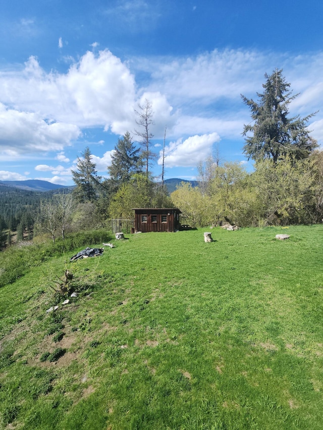 3164 Denney Ranch Way, Kettle Falls, WA 99141 - view of grassy yard featuring an outbuilding