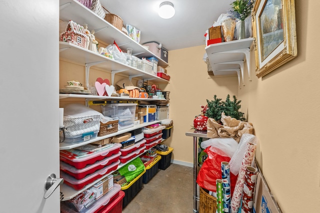 view of storage area