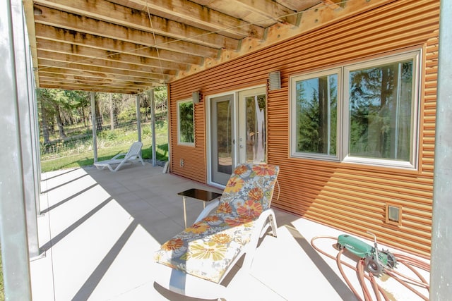 view of patio with french doors