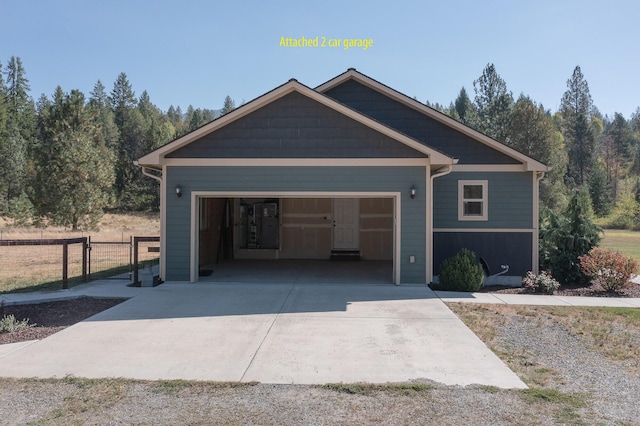 view of front of home featuring a garage