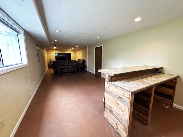 824 S Chester St, Colville, WA 99114 - interior space featuring concrete flooring, baseboards, and recessed lighting