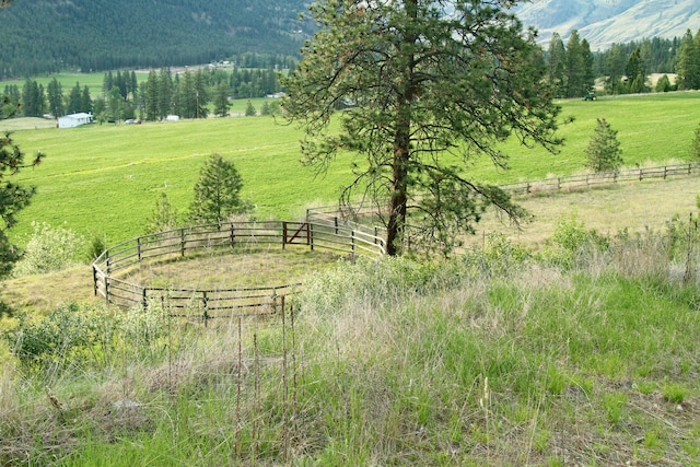 property view of mountains with a rural view