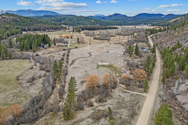 3032 Wrights Valley Rd, Chewelah, WA 99109 - birds eye view of property featuring a mountain view