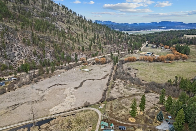 3032 Wrights Valley Rd, Chewelah, WA 99109 - birds eye view of property with a mountain view