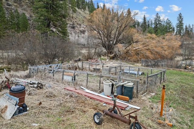 3032 Wrights Valley Rd, Chewelah, WA 99109 - view of yard with fence and a vegetable garden