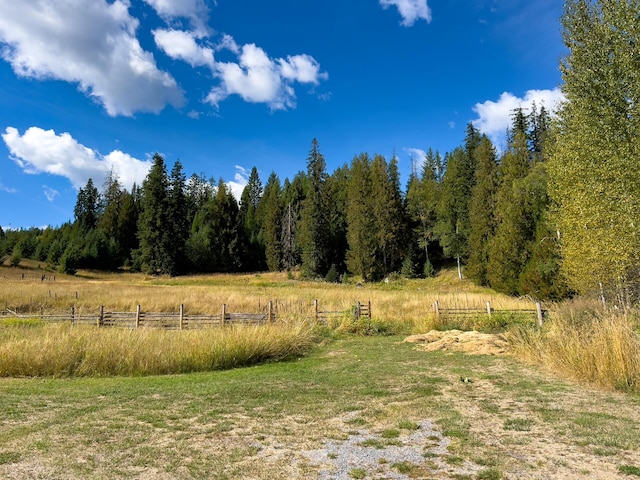 view of landscape featuring a rural view