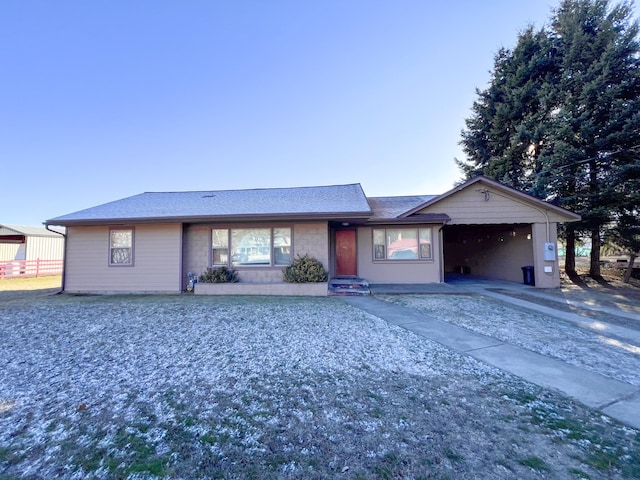 view of ranch-style house