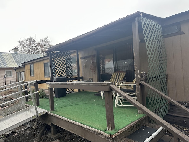 1208 Overlook Blvd, Marcus, WA 99151 - wooden deck with grilling area