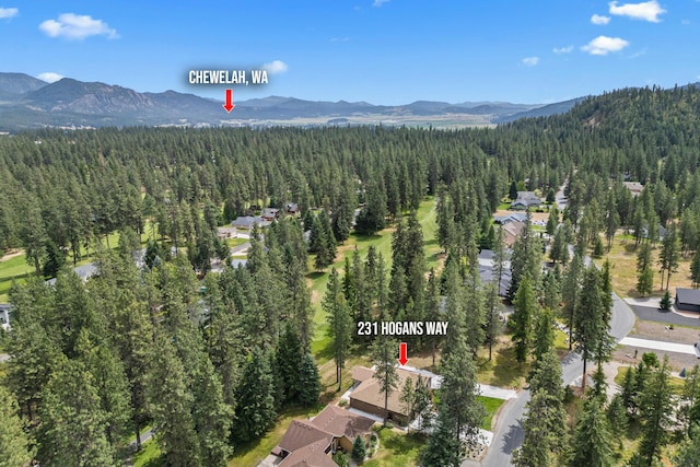 231 Hogans Way, Chewelah, WA 99109 - view of property location with a heavily wooded area and mountains
