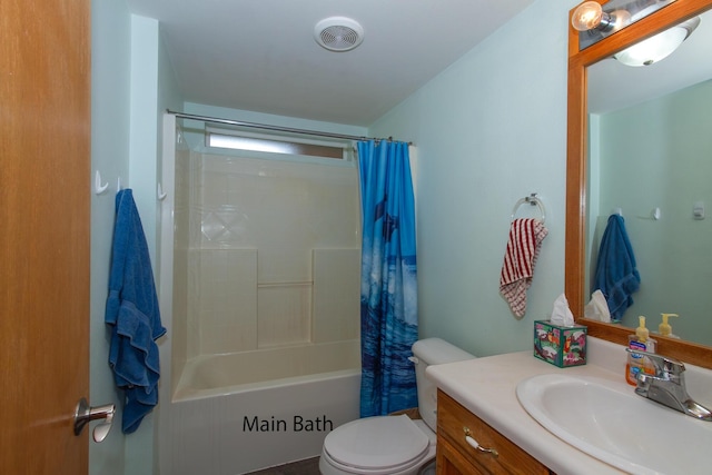 40009 N Sherman Rd, Deer Park, WA 99006 - bathroom featuring toilet, vanity, and shower / bath combo