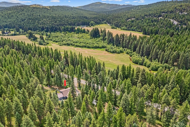 2184 Clugston Onion Creek Rd, Colville, WA 99114 - drone / aerial view of a forest and a mountainous background