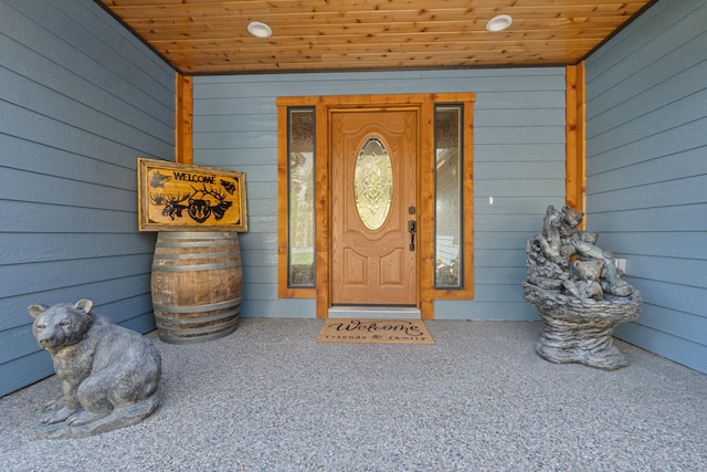 view of exterior entry