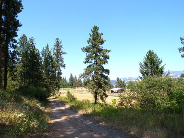 view of road featuring a mountain view