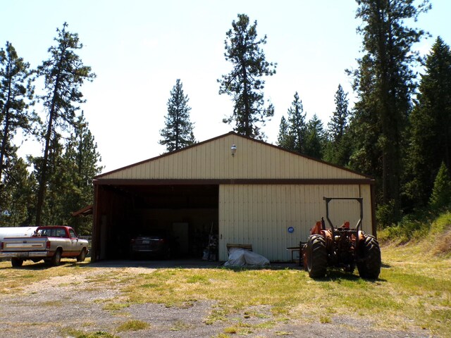 garage with a detached garage