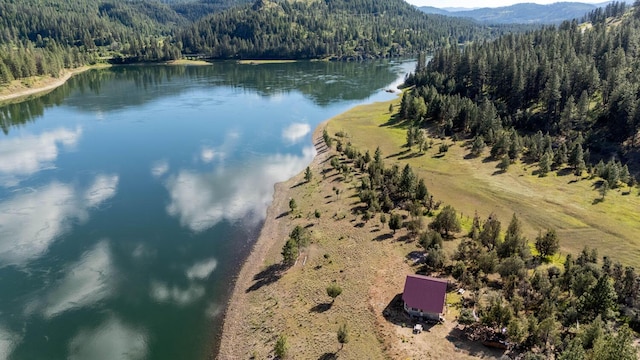 4004 N P Northport Flat Creek Rd, Northport, WA 99157 - bird's eye view featuring a water and mountain view and a view of trees