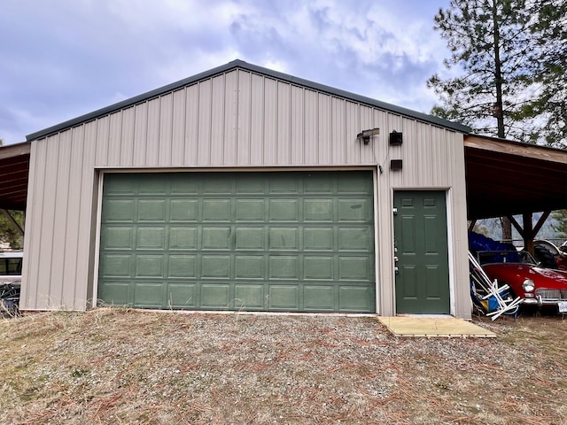 4070 Northport Flat Creek Rd, Northport, WA 99157 - garage featuring a carport