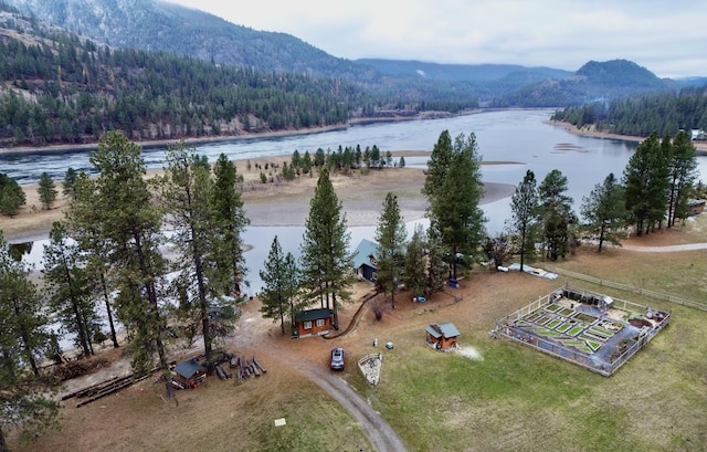 4070 Northport Flat Creek Rd, Northport, WA 99157 - aerial view featuring a water and mountain view