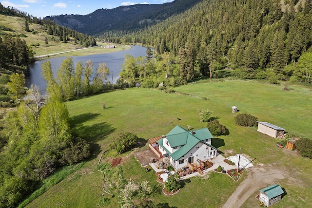 3063 Hungry Hill Rd, Kettle Falls, WA 99141 - aerial overview of property's location featuring a water and mountain view and a forest