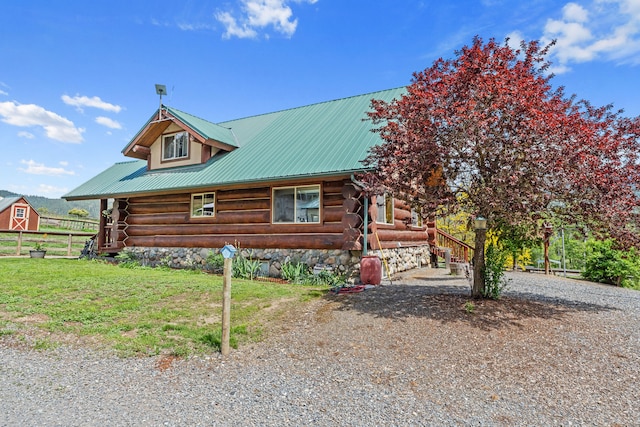 1427 Chapin Rd N, Evans, WA 99126 - cabin with log siding and metal roof