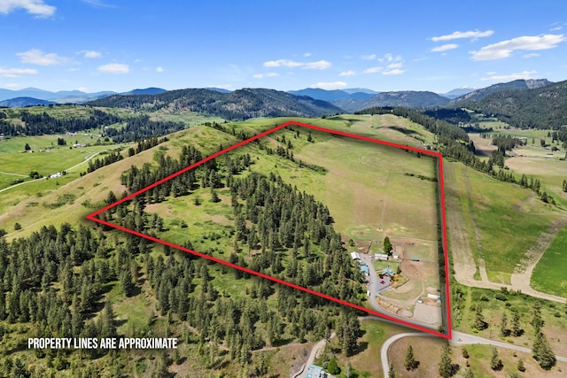 1427 Chapin Rd N, Evans, WA 99126 - view of rural area featuring property parcel outlined and a mountain backdrop