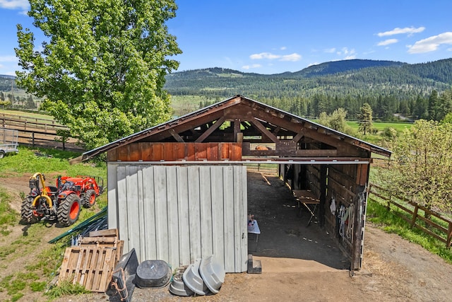 1427 Chapin Rd N, Evans, WA 99126 - view of outdoor structure with a mountain view, a wooded view, and an exterior structure