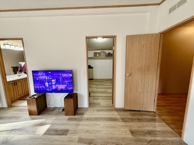 1874 Brooks Rd, Evans, WA 99126 - unfurnished living room with light wood-style flooring