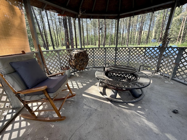 1874 Brooks Rd, Evans, WA 99126 - view of patio / terrace with an outdoor fire pit and a gazebo