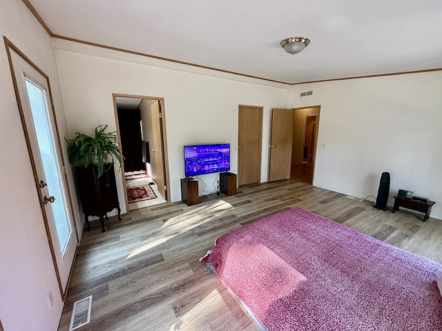 1874 Brooks Rd, Evans, WA 99126 - bedroom with wood finished floors and ornamental molding