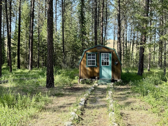 1874 Brooks Rd, Evans, WA 99126 - view of shed with a forest view