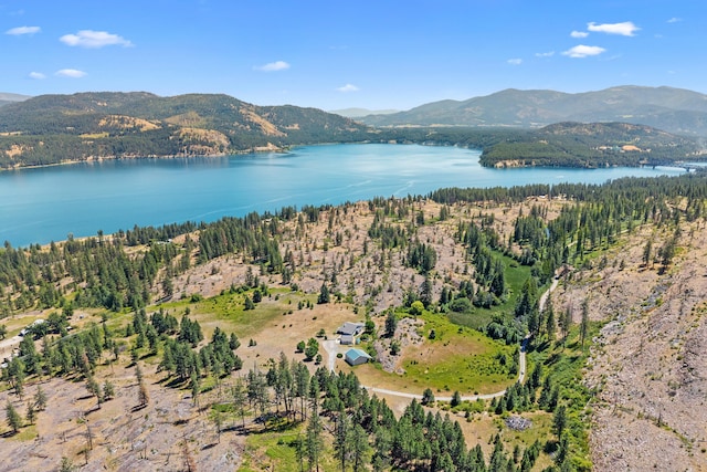 76 Kifer Rd, Kettle Falls, WA 99141 - aerial view of property and surrounding area with a water and mountain view