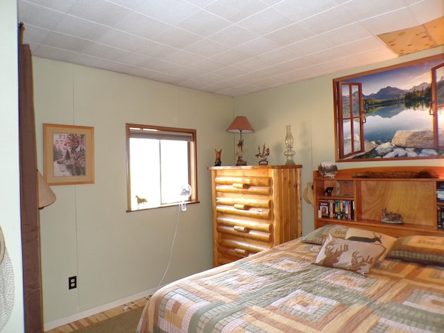 bedroom with a water view