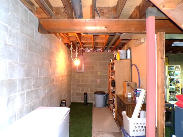 view of basement