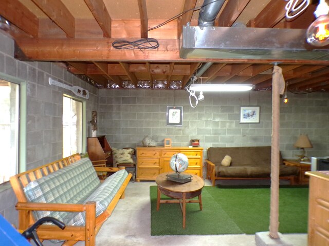 view of basement