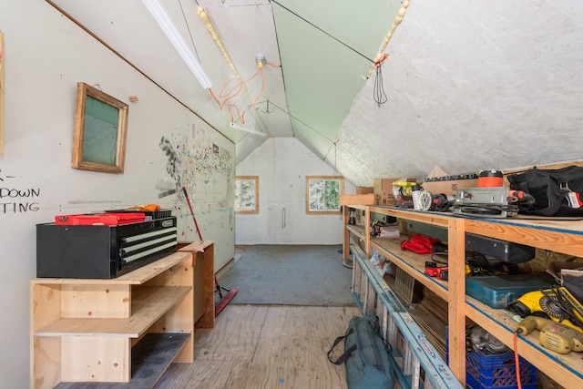 view of storage area