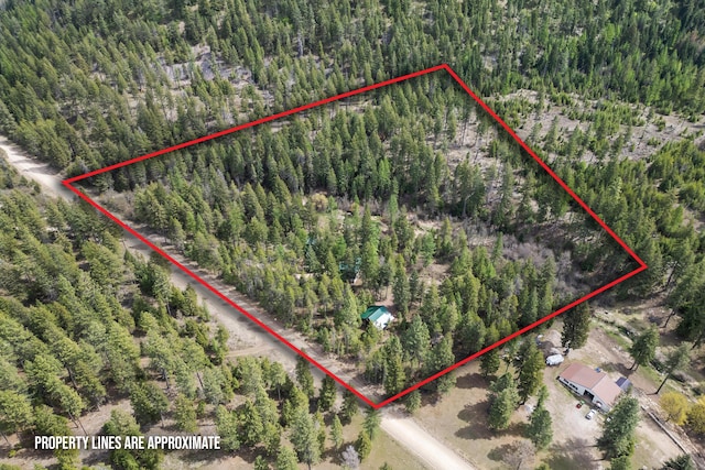 aerial view with a view of trees