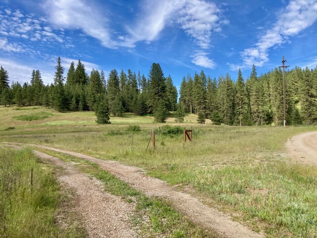 view of road featuring a rural view