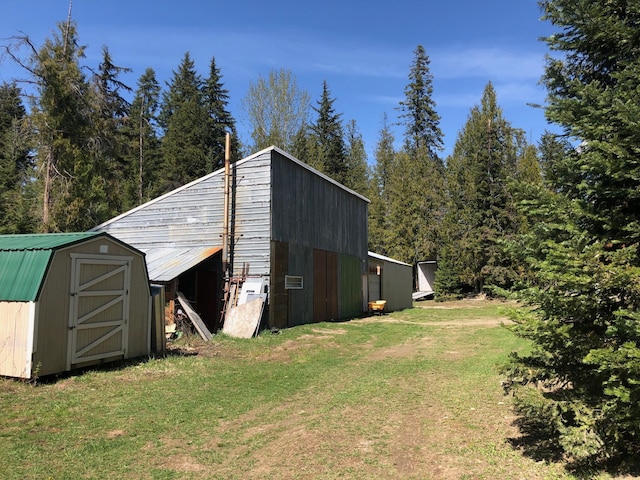 view of shed
