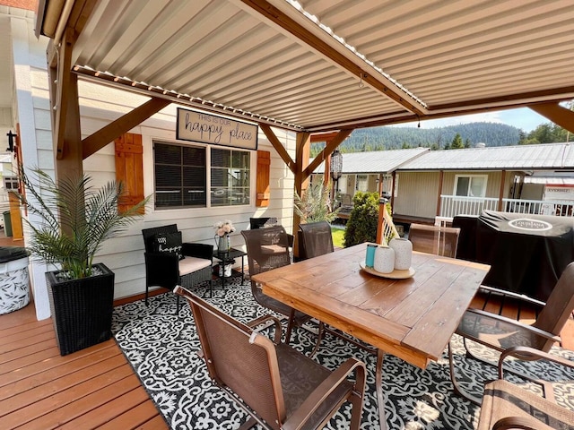 2851 Deep Lake Lopps Rd, Colville, WA 99114 - wooden terrace featuring outdoor dining area