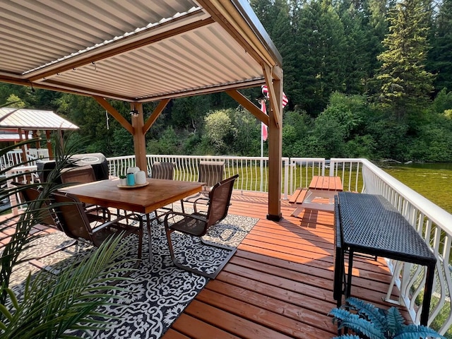 2851 Deep Lake Lopps Rd, Colville, WA 99114 - wooden terrace with outdoor dining space