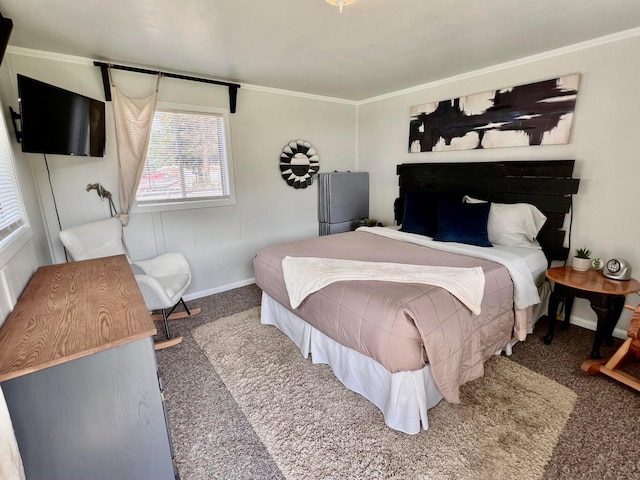 2851 Deep Lake Lopps Rd, Colville, WA 99114 - bedroom with crown molding, baseboards, and carpet floors