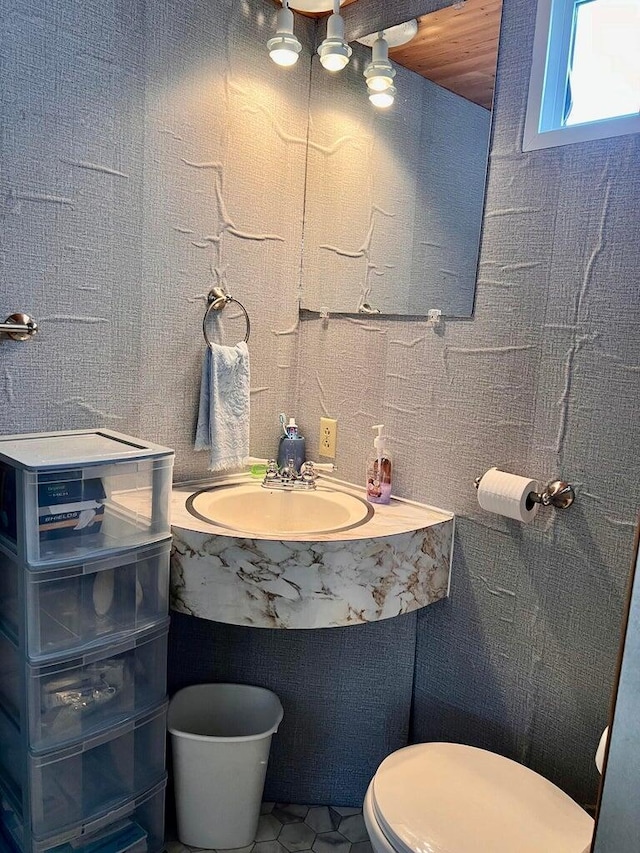2851 Deep Lake Lopps Rd, Colville, WA 99114 - half bathroom with toilet and a sink