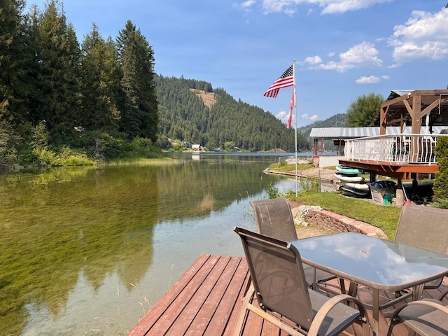 2851 Deep Lake Lopps Rd, Colville, WA 99114 - dock area with a forest view and a water view