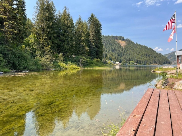 2851 Deep Lake Lopps Rd, Colville, WA 99114 - view of water feature with a boat dock and a wooded view