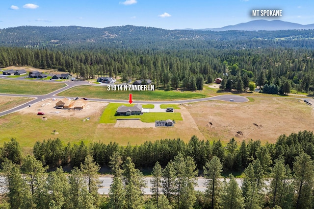 31914 N Zander Ln, Chattaroy, WA 99003 - drone / aerial view of a forest and a mountainous background