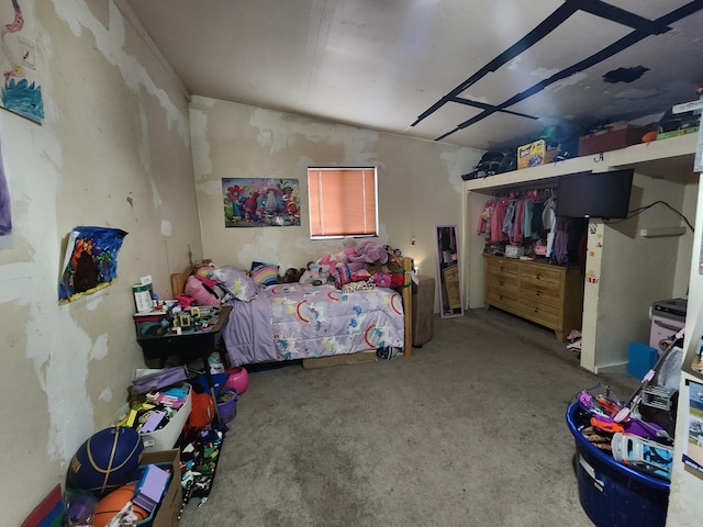 bedroom with carpet floors