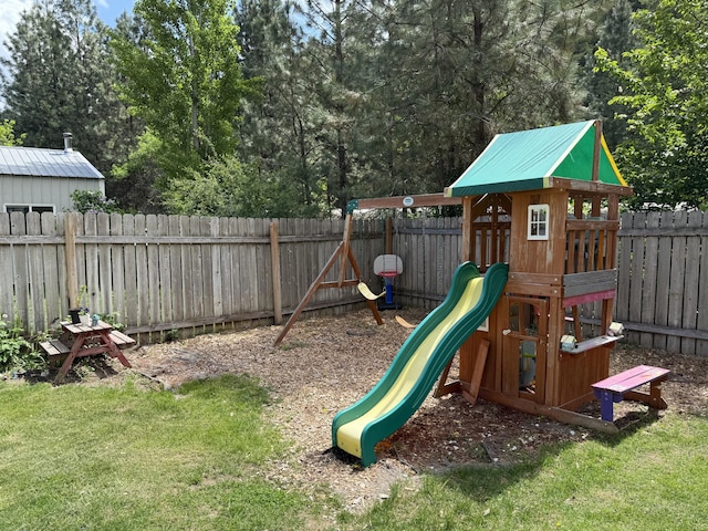 view of jungle gym