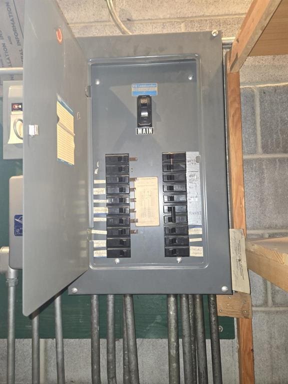 utility room with electric panel