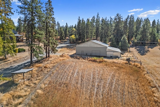 bird's eye view featuring a rural view